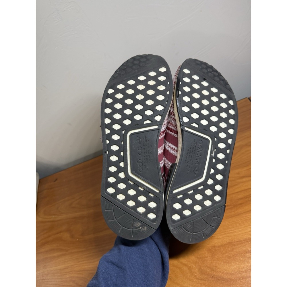 Adidas NMD R1 Sneakers Primeknit Boost Burgundy Mens 11 - Picture 8 of 10
